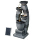 Gardeon Solar Fountain Water Feature Outdoor Fountain Indoor 3-Tier Bowl Cascading Grey - Mekamart Australia
