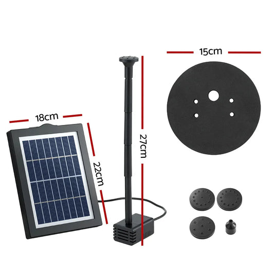 Gardeon Solar Pond Pump Water Fountain Submersible Floating Bird Bath 190L/H - Mekamart Australia