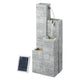 Gardeon Solar Fountain Water Feature Outdoor Indoor 4-Tier Square Cascading Beige - Mekamart Australia