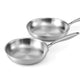 5-star Chef Frying Pan Stainless Steel Uncoated Twin Frypan Set 25/30cm Silver - Mekamart Australia