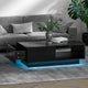 Artiss Coffee Table Led Lights Black - Mekamart Australia