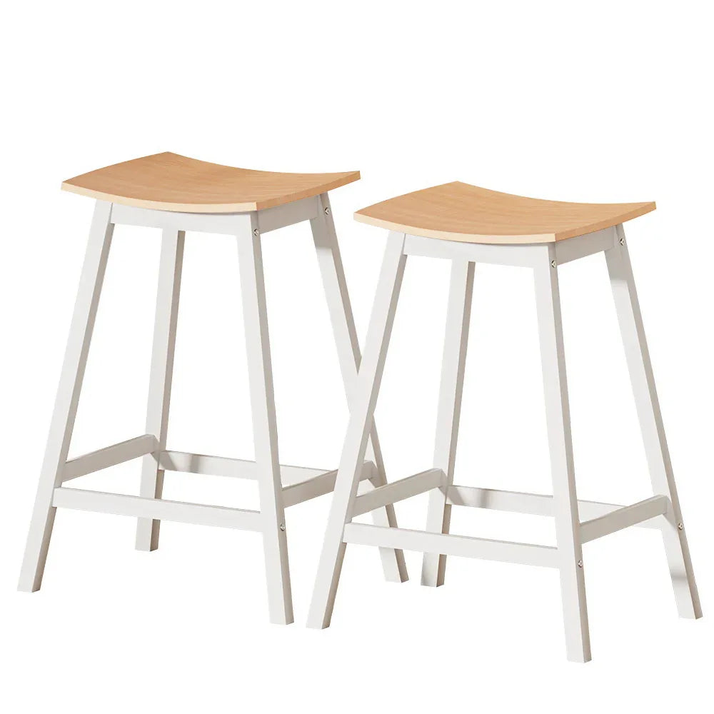 Artiss 2x Bar Stools Wooden Chairs Oak - Mekamart Australia