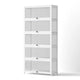 Artiss 5-Tier Display Cabinet Storage Bookshelf Clear Shelf White - Mekamart Australia