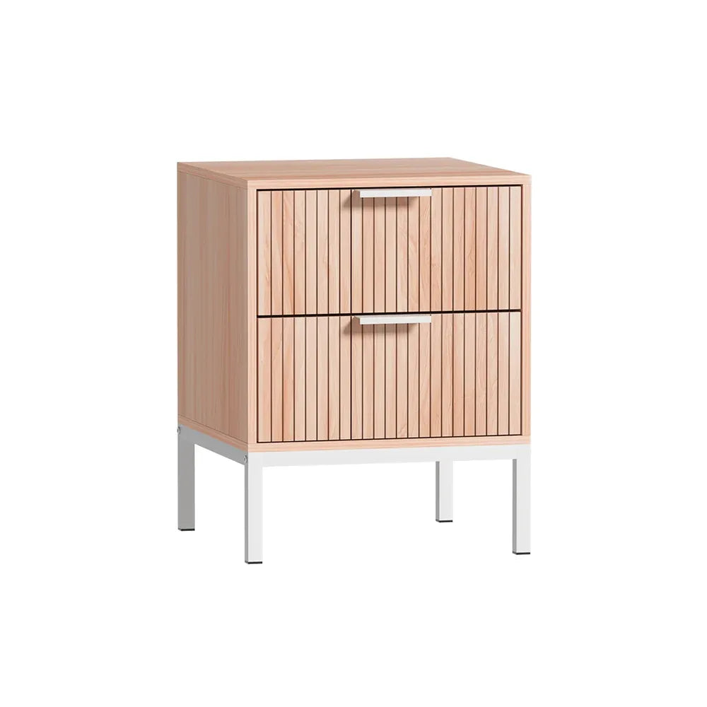 Artiss Bedside Table Drawers Side End Table Storage Cabinet Nightstand Pine LURA - Mekamart Australia