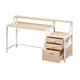 Artiss Computer Desk Home Office Study Table Desks w/Drawers Open Shelf Oak 160CM - Mekamart Australia