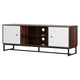 Artiss TV Unit 150cm Storage Shelves Walnut White - Mekamart Australia
