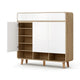 Artiss Shoe Rack Cabinet 25 Pairs Storage Cupboard Pine&White - Mekamart Australia