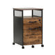 Artiss Filing Cabinet File Cabinet with Wheels 2 Drawer Storage Rustic Brown - Mekamart Australia