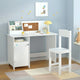 Keezi Kids Table and Chair Set Children Study Play Toys Desk w/ Cabinet Storage - Mekamart Australia