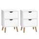 Artiss 2X Bedside Table 2 Drawers - BODEN White - Mekamart Australia