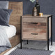 Artiss Bedside Table 2 Drawers - BARNLY - Mekamart Australia