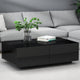 Artiss Coffee Table 4 Drawers Black Trevi - Mekamart Australia