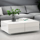 Artiss Coffee Table 4 Drawers White Trevi - Mekamart Australia