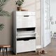 Artiss Shoe Rack Cabinet 24 Pairs White Luna - Mekamart Australia