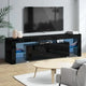 Artiss Entertainment Unit TV Cabinet LED 160cm Black Elo - Mekamart Australia