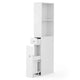 Artiss Bathroom Cabinet Storage Slim Organiser Drawer Toilet Corner 135cm White - Mekamart Australia