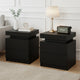 Artiss 2X Bedside Table 2 Drawers Lift-up Storage Black - Mekamart Australia