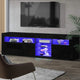 Artiss Entertainment Unit TV Cabinet LED 180cm Black Bobi - Mekamart Australia
