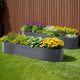 2x Green Fingers Raised Garden Bed 320X80X56cm Oval Planter Box - Mekamart Australia