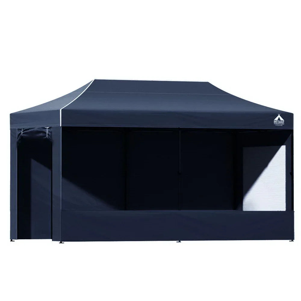 Instahut Gazebo Pop Up Marquee 3x6 Folding Tent Gazebos Camping 500D Oxford Navy - Mekamart Australia