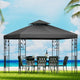 Instahut Gazebo 3x3m Marquee Outdoor Wedding Party Event Tent Home Iron Art Shade Grey - Mekamart Australia