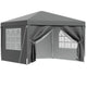 Instahut Gazebo 3x3 Pop Up Marquee Folding Tent Wedding Gazebos Camping Outdoor Shade Canopy Gray - Mekamart Australia