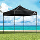 Instahut Gazebo Pop Up Marquee 3x3 Folding 500D Wedding Tent Base Pod Black - Mekamart Australia