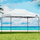 Instahut Gazebo Pop Up 3x4.5m w/Base Podx4 Marquee Folding Outdoor Wedding Camping Tent Shade Canopy White - Mekamart Australia