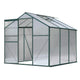 Green Fingers Greenhouse 1.9x1.9x1.83M Aluminium Polycarbonate Green House Garden Shed - Mekamart Australia
