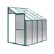 Green Fingers Greenhouse 2.52x1.27x2.13M Lean-to Aluminium Polycarbonate Green House Garden Shed - Mekamart Australia