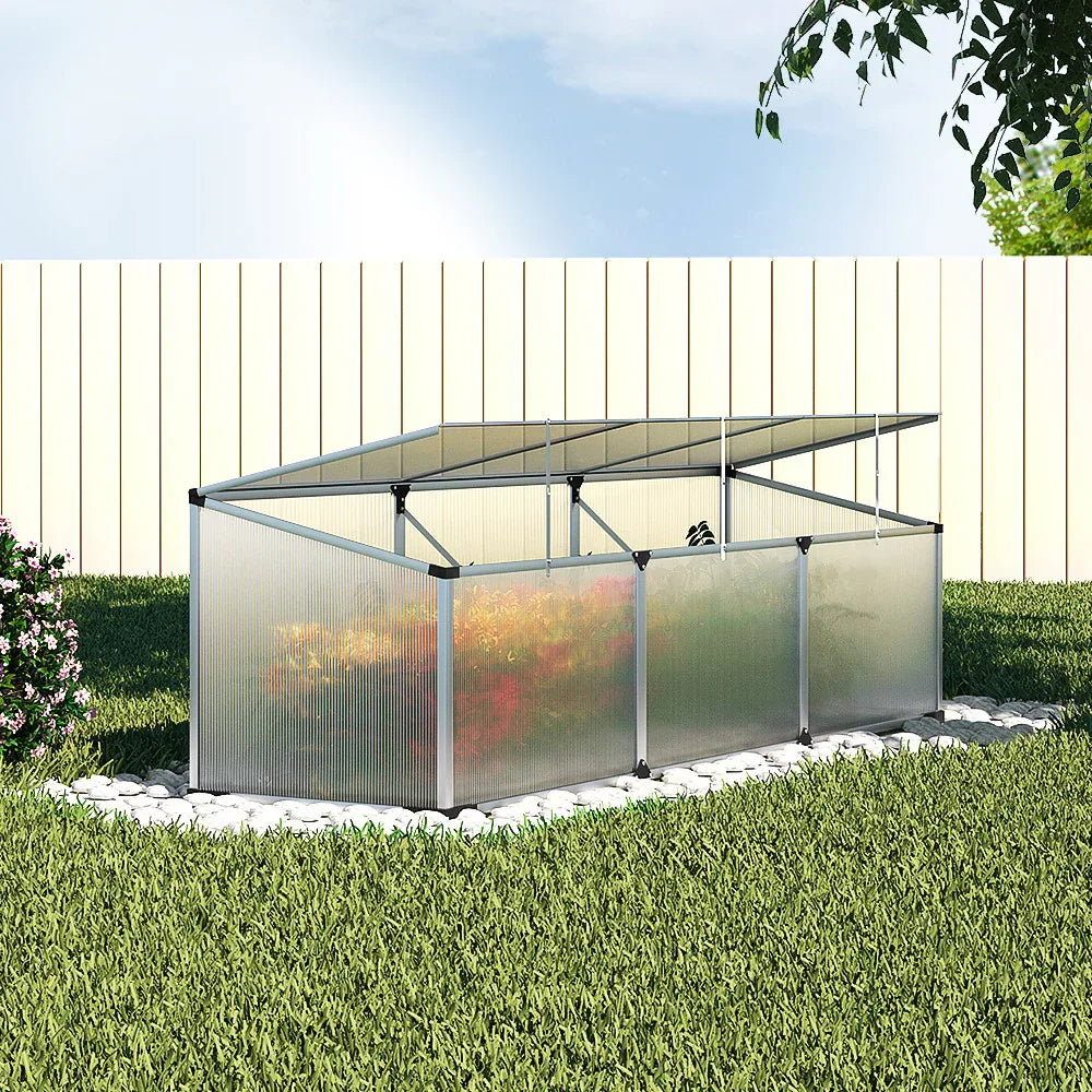 Green Fingers Greenhouse 180x50x50CM Cold Frame Plant Grow Aluminium Polycarbonate Green House - Mekamart Australia