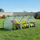Green Fingers Mini Greenhouse 240x90x90cm Steel Frame PE Cover Outdoor Shelter - Mekamart Australia