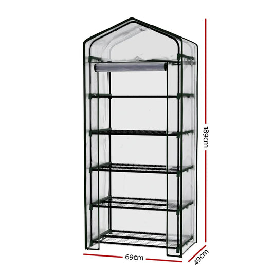 Greenfingers Greenhouse 5 Tiers Mini Green House Garden Bed Planter Box 1.9x0.7x0.5M - Mekamart Australia