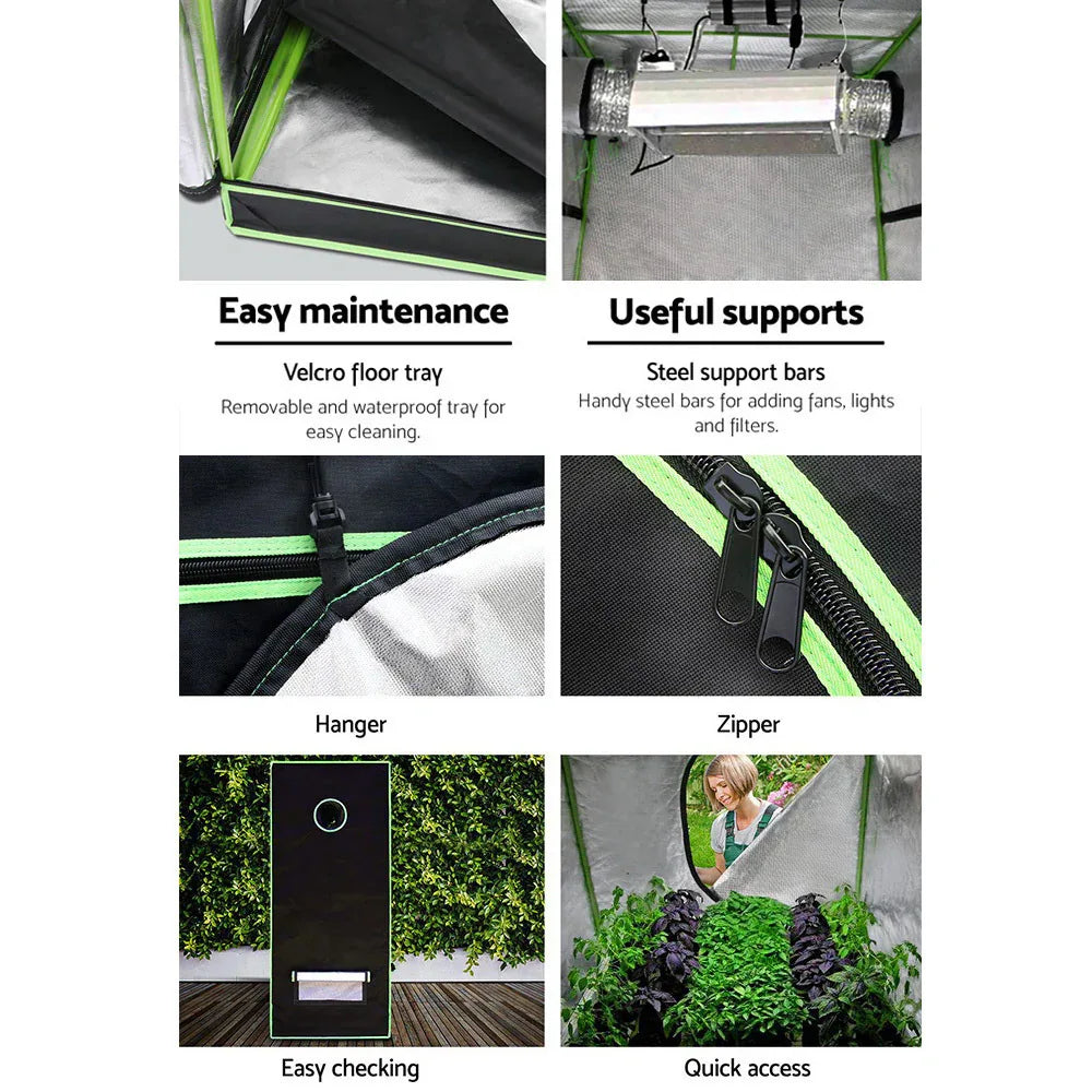 Green Fingers Grow Tent 280x140x200CM Hydroponics Kit Indoor Plant Room System - Mekamart Australia
