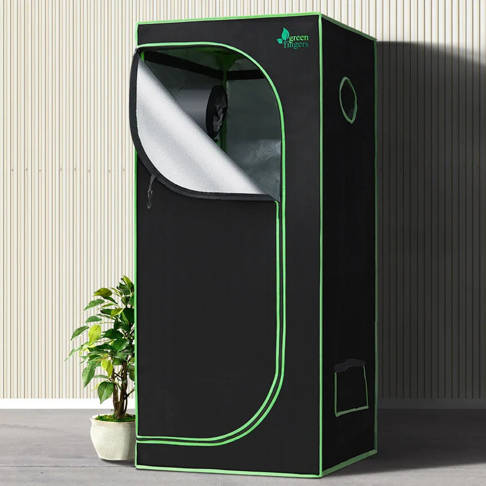 Green Fingers Grow Tent 70x70x160CM 1680D Hydroponics Kit Indoor Plant Room System - Mekamart Australia