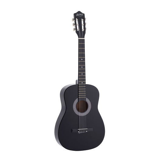 Alpha 38 Inch Acoustic Guitar Full Size Classical Cutaway Nylon String Black