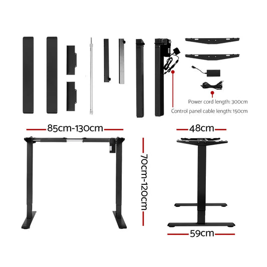 Artiss Standing Desk Motorised Rustic Brown 120CM - Mekamart Australia