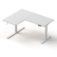 Artiss L-Shape Standing Desk Sit Stand Up Height Adjustable Electric Motorised White - Mekamart Australia