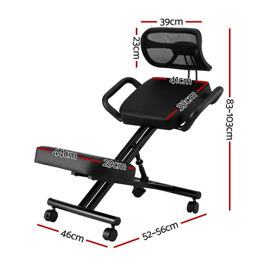 Artiss Kneeling Chair Ergonomic Office Home Knee Seat Posture Back Stretch Rest - Mekamart Australia