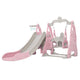 Keezi Kids Slide Swing Set Basketball Hoop Outdoor Playground Toys 170cm Pink - Mekamart Australia