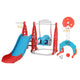 Keezi Kids Slide Swing Set Basketball Hoop Rings Football Outdoor Toys 140cm Red - Mekamart Australia