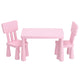 1 Keezi Kids Table and 2 Chairs Set Pink - Mekamart Australia