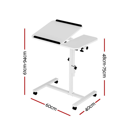 Artiss Laptop Desk Table Fan Cooling White 60CM