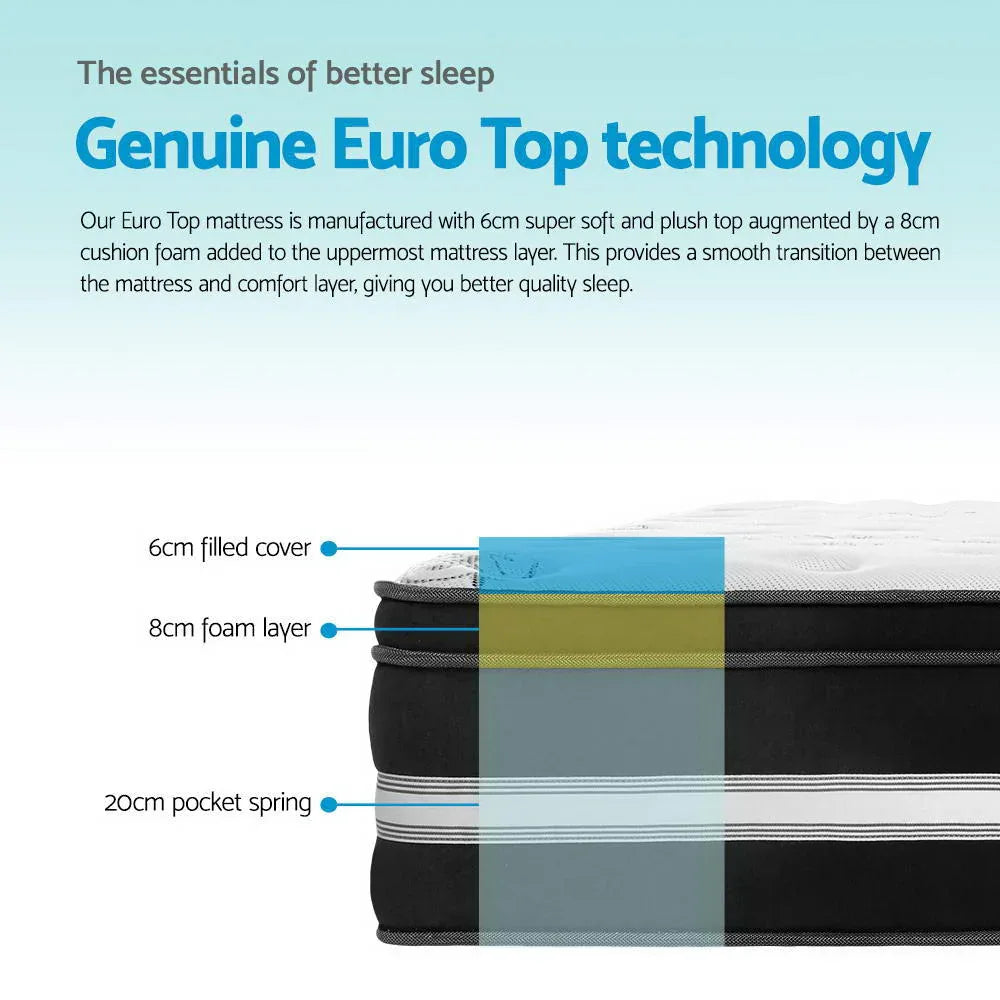 Giselle Bedding 34cm Mattress Cool Gel Memory Foam Single - Mekamart Australia
