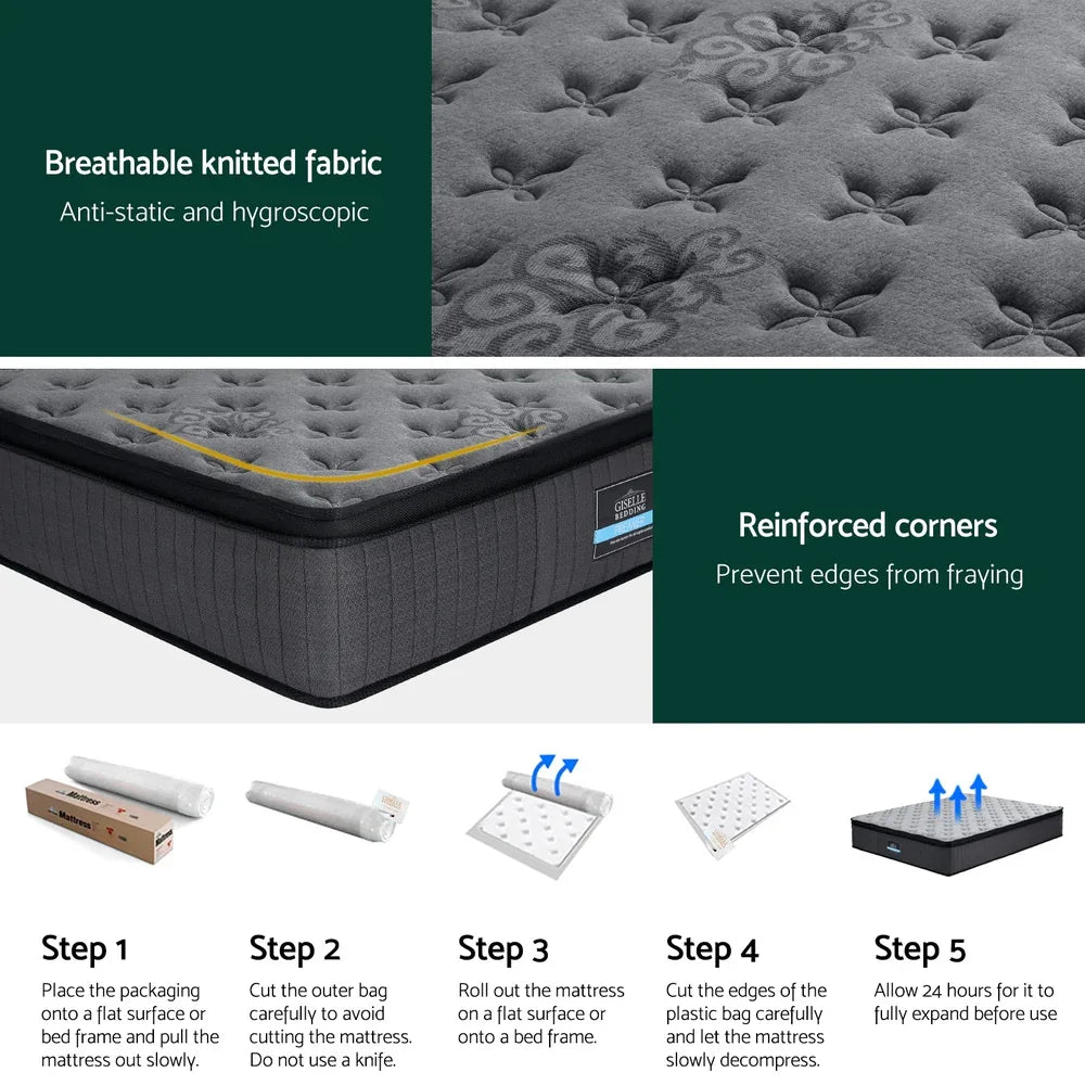 Bed Mattress Giselle 34cm King - Mekamart Australia