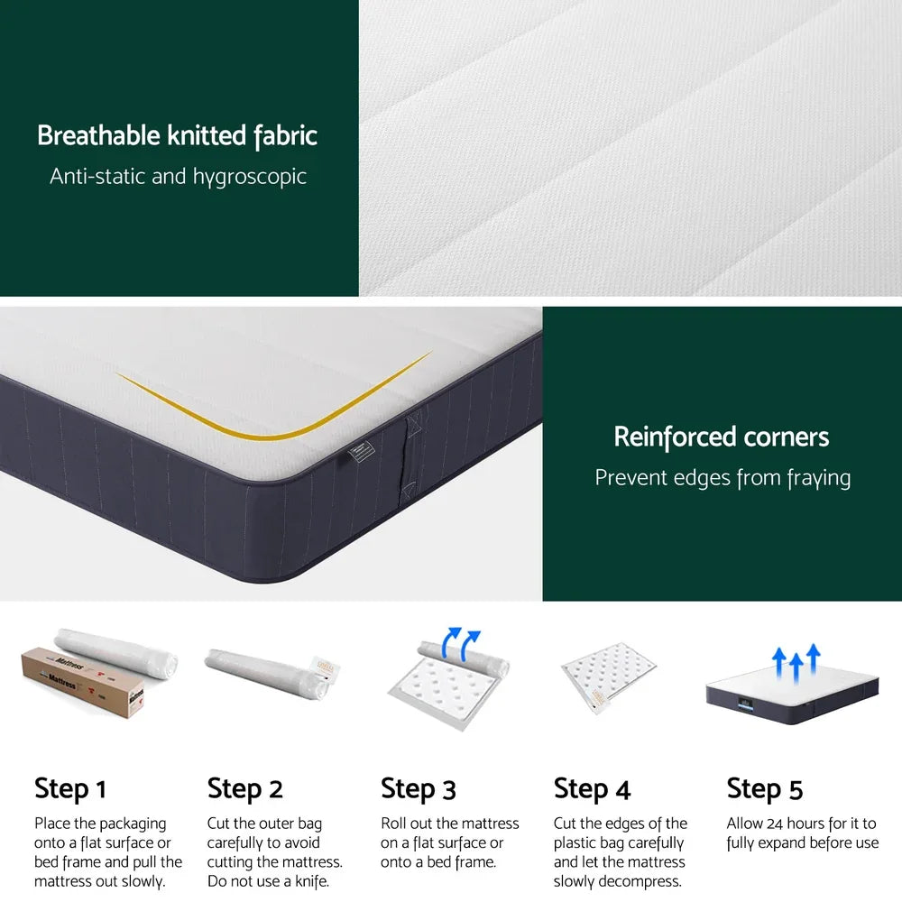 20cm Giselle Mattress Double Bed Pocket Spring Mattresses - Mekamart Australia