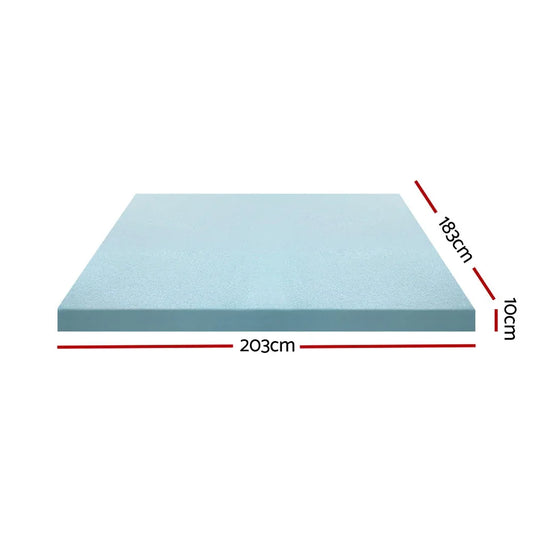 Giselle Bedding Memory Foam Mattress Topper Cool Gel Bed Mat Bamboo 10cm King - Mekamart Australia