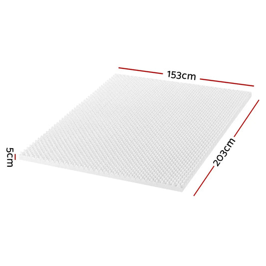 Giselle Bedding Memory Foam Mattress Topper Egg Crate 5cm Queen - Mekamart Australia