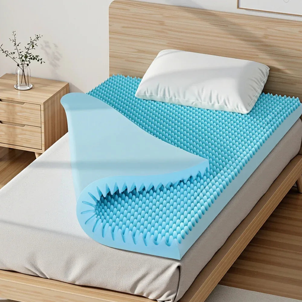 Giselle 8cm Memory Foam Mattress Topper Gel Egg Crate Foam Bamboo King Single - Mekamart Australia