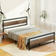 Artiss Bed Frame Queen Size Metal Base Mattress Platform Foundation Black DREW - Mekamart Australia